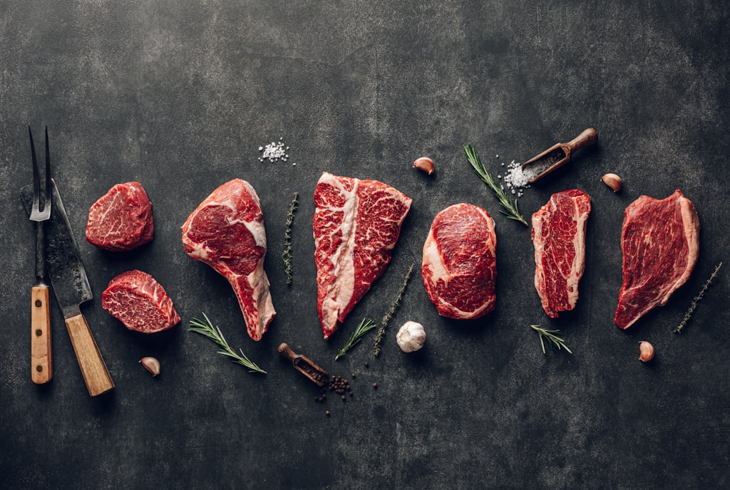 様々な部位の肉