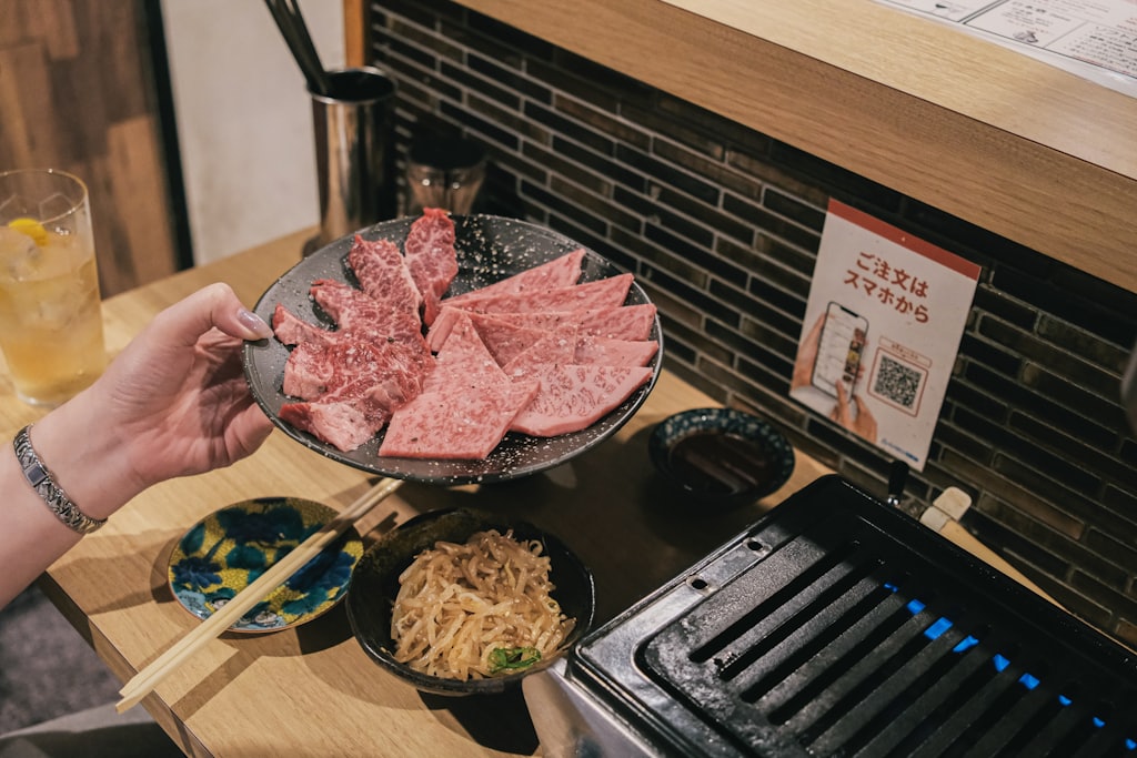 焼肉の準備
